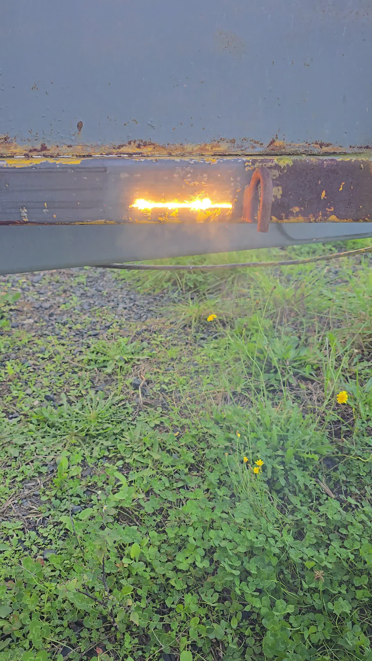 Operator working on surface preparation
